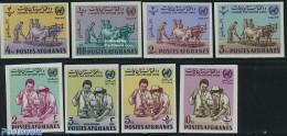 Afghanistan 1964 UNO Day 8v Imperforated, Mint NH, History - Nature - United Nations - Cattle - Afganistán