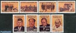 Antigua & Barbuda 1984 Politicians 8v, Mint NH, History - Transport - American Presidents - Gandhi - Politicians - Rai.. - Mahatma Gandhi
