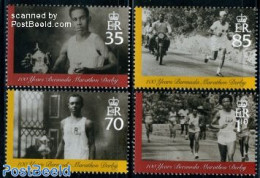 Bermuda 2009 100 Years Marathon Derby 4v, Mint NH, Sport - Transport - Athletics - Marathons - Motorcycles - Atletica