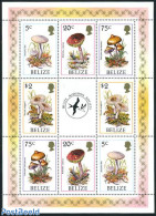 Belize/British Honduras 1986 Mushrooms M/s, Mint NH, Nature - Mushrooms - Hongos