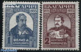 Bulgaria 1935 Liberty Of 1825 2v, Mint NH - Unused Stamps