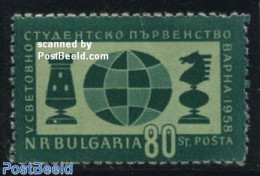 Bulgaria 1958 Student Chess Games 1v, Mint NH, Sport - Chess - Nuovi