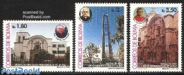 Bolivia 1994 Dioceze La Paz 3v, Mint NH, Religion - Churches, Temples, Mosques, Synagogues - Religion - Iglesias Y Catedrales