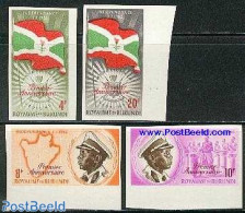 Burundi 1963 Independence 4v Imperforated, Mint NH, History - Various - Flags - History - Maps - Geografía