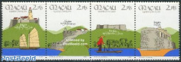 Macao 1986 Fortifications 4v [:::], Mint NH, Transport - Various - Ships And Boats - Lighthouses & Safety At Sea - Art.. - Nuevos