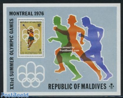 Maldives 1976 Olympic Games S/s, Mint NH, Sport - Athletics - Olympic Games - Athletics