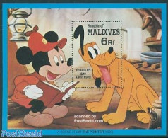 Maldives 1982 Pluto S/s, Mint NH, Art - Disney - Disney
