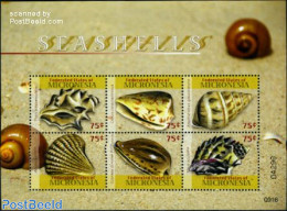 Micronesia 2009 Seashells 6v M/s, Mint NH, Nature - Shells & Crustaceans - Meereswelt