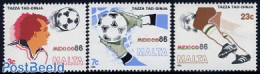 Malta 1986 Football Games Mexico 3v, Mint NH, Sport - Football - Malte