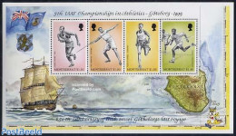 Montserrat 1995 Athletics S/s, Mint NH, Sport - Transport - Various - Athletics - Sport (other And Mixed) - Ships And .. - Athletics