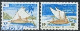 New Caledonia 1987 Pirogues 2v, Mint NH, Transport - Ships And Boats - Nuevos