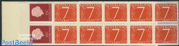 Netherlands 1964 10x7c+2x15c Booklet, Dark Blue Cover, Mint NH, Stamp Booklets - Ongebruikt