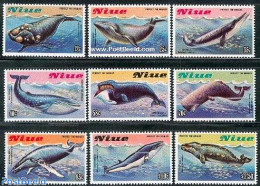 Niue 1983 Whales 9v, Mint NH, Nature - Sea Mammals - Niue