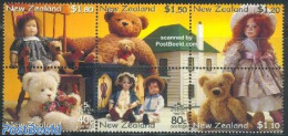 New Zealand 2000 Health 6v [++], Mint NH, Nature - Various - Bears - Teddy Bears - Toys & Children's Games - Unused Stamps