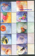 New Zealand 2001 Greeting Stamps 10v, Mint NH, Nature - Various - Roses - Greetings & Wishing Stamps - Ongebruikt