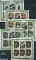 Penrhyn 1982 Prince William 5 M/s, Mint NH, History - Kings & Queens (Royalty) - Case Reali