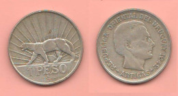 Uruguay 1 Peso 1942 So Mint Artigas Josè Silver Coin South America - Uruguay