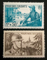 1940 FRANCE N 451 / 452 POUR NOS SOLDATS - NEUF** - Unused Stamps