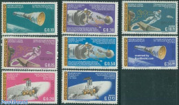 Paraguay 1966 Moon Exploration 8v, Mint NH, Transport - Space Exploration - Paraguay