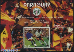 Paraguay 1982 World Cup Football Winners S/s (A Or B On Left Side), Mint NH, Sport - Football - Paraguay