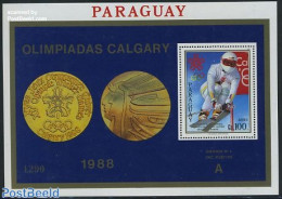 Paraguay 1988 Olympic Winter Winners S/s, Mint NH, Sport - Olympic Winter Games - Paraguay
