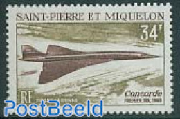 Saint Pierre And Miquelon 1969 Concorde 1v, Mint NH, Transport - Concorde - Aircraft & Aviation - Concorde