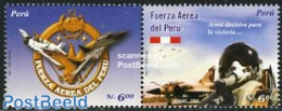 Peru 2006 Airforce 2v [:], Mint NH, History - Transport - Coat Of Arms - Aircraft & Aviation - Vliegtuigen