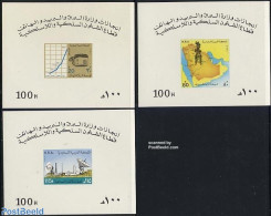 Saudi Arabia 1981 Telecommunications 3 S/s, Mint NH, Science - Various - Maps - Geografía