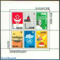 Singapore 1969 150 Years Singapore S/s, Mint NH, History - Transport - Various - Flags - History - Aircraft & Aviation.. - Avions