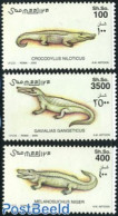 Somalia 2000 Crocodiles 3v, Mint NH, Nature - Crocodiles - Reptiles - Somalia (1960-...)