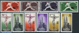 Spain 1960 CIF 60 Congress 10v, Mint NH, Religion - Sport - Churches, Temples, Mosques, Synagogues - Sport (other And .. - Nuovi