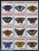 Suriname, Republic 2010 Butterflies 12v, Mint NH, Nature - Butterflies - Suriname