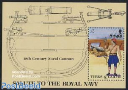 Turks And Caicos Islands 1985 Royal Navy S/s, Mint NH, Transport - Ships And Boats - Schiffe