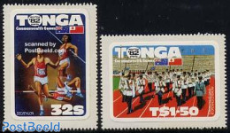 Tonga 1982 Commonwealth Games 2v, Mint NH, Sport - Athletics - Sport (other And Mixed) - Athletics