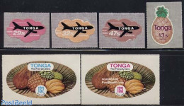 Tonga 1982 Definitives 6v, Mint NH, Nature - Transport - Fruit - Aircraft & Aviation - Fruits