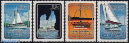Tonga 1983 Christmas 4v, Mint NH, Religion - Transport - Christmas - Ships And Boats - Navidad