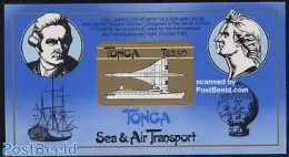 Tonga 1983 Sea & Air Transport S/s, Mint NH, History - Transport - Explorers - Concorde - Aircraft & Aviation - Ships .. - Esploratori