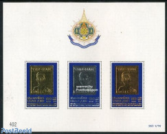 Thailand 1999 King 72nd Birthday S/s, Silver/gold, Mint NH, History - Kings & Queens (Royalty) - Stamps On Stamps - Case Reali