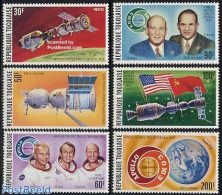 Togo 1975 Apollo-Soyuz 6v, Mint NH, Transport - Space Exploration - Togo (1960-...)