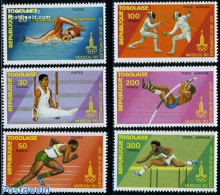 Togo 1980 Olympic Games 6v, Mint NH, Sport - Athletics - Fencing - Olympic Games - Swimming - Leichtathletik