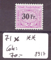 TIMBRES DE CHEMIN DE FER No 71x ,  NEUF ** SANS CHARNIERE - COTE: 70.- - Spoorwegen