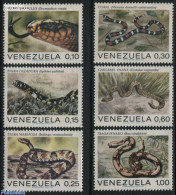 Venezuela 1972 Snakes 6v, Mint NH, Nature - Reptiles - Snakes - Venezuela