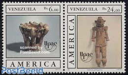Venezuela 1989 UPAEP 2v [:], Mint NH, History - Archaeology - U.P.A.E. - Art - Sculpture - Archäologie