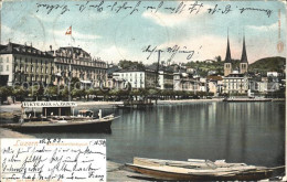 11848730 Luzern LU Schweizerhofquai Boote Kirche Luzern - Sonstige & Ohne Zuordnung