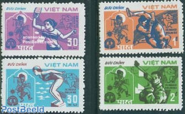 Vietnam 1982 Asian Games 4v, Mint NH, Sport - Shooting Sports - Sport (other And Mixed) - Swimming - Table Tennis - Tiro (armas)