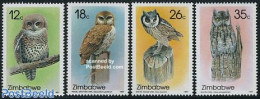 Zimbabwe 1987 Owls 4v, Mint NH, Nature - Birds - Birds Of Prey - Owls - Zimbabwe (1980-...)