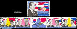 Korea, South 1981 Presidential Travels 6v (1v+[::::]), Mint NH, History - Flags - Politicians - Korea, South