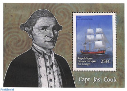 Congo Dem. Republic, (zaire) 2001 HMS Endeavour S/s, Mint NH, History - Transport - Explorers - Ships And Boats - Exploradores