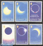 Alderney 1999 Solar Eclipse 6v, Mint NH, Science - Astronomy - Astrologie