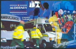 Alderney 2002 Civil Service Booklet, Mint NH, Health - Transport - Health - Stamp Booklets - Automobiles - Aircraft & .. - Sin Clasificación